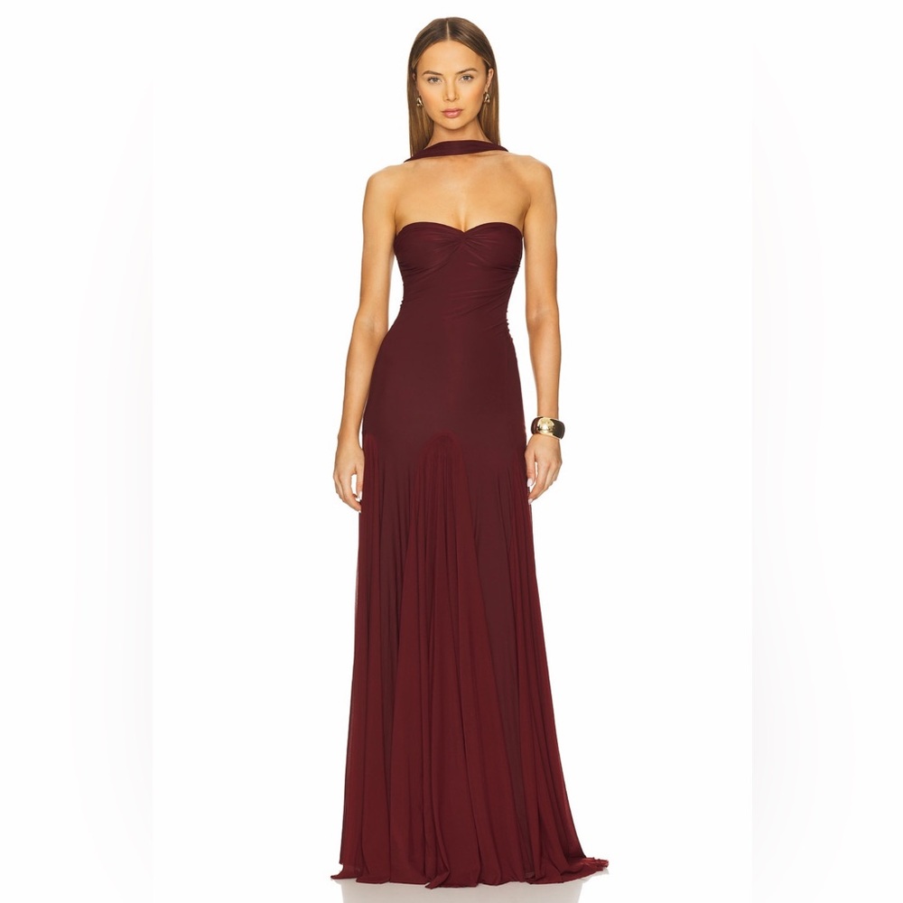 DEME by Gabriella Berta Maxi Dress in Burgundy